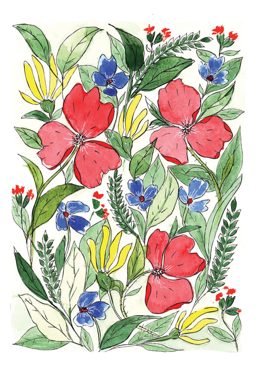 Floral mess digital mini-poster