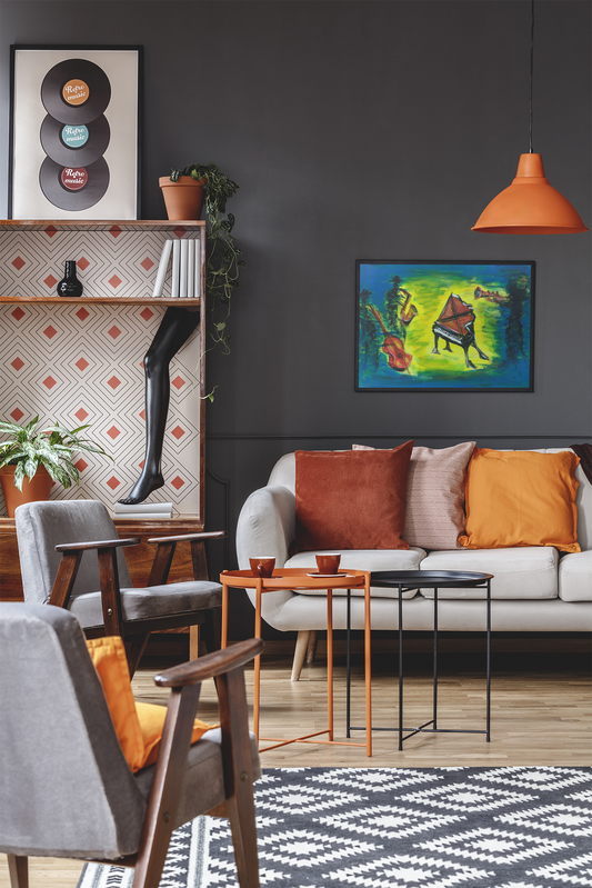 Jazz band - original wall art