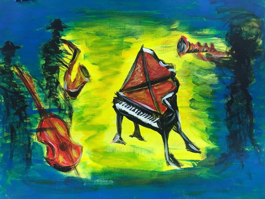 Jazz band - original wall art
